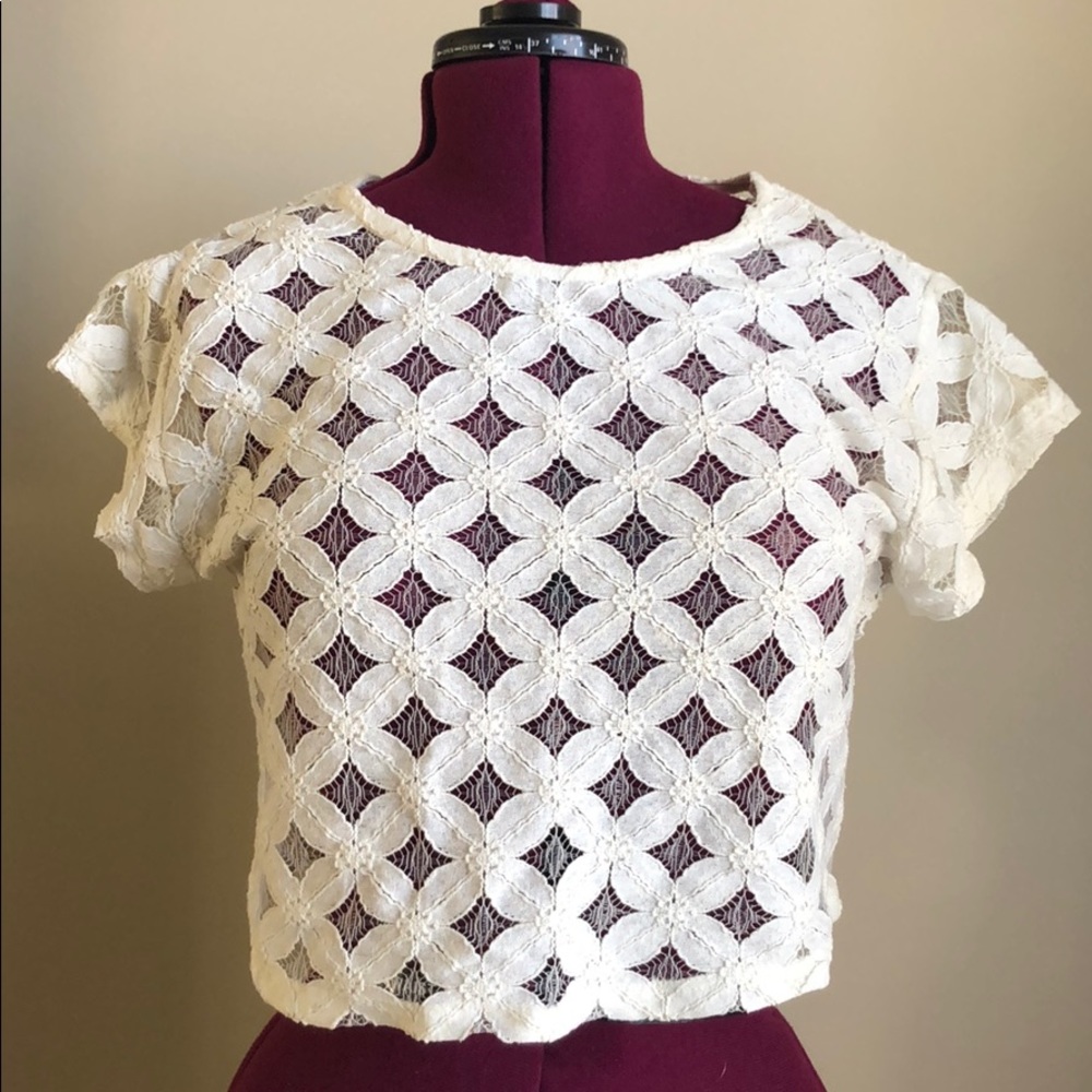 White lace top